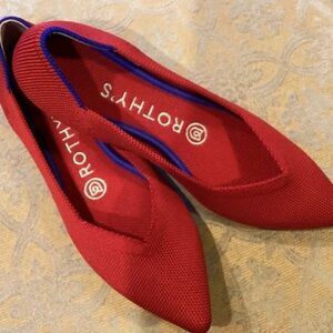 Rothy’s The Point Red Flats size 5.5